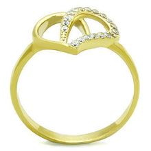 TK1586 - Stainless Steel Ring IP Gold(Ion Plating) Women AAA Grade CZ Clear