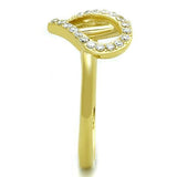TK1586 - Stainless Steel Ring IP Gold(Ion Plating) Women AAA Grade CZ Clear
