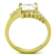 TK1588 - Stainless Steel Ring IP Gold(Ion Plating) Women AAA Grade CZ Clear