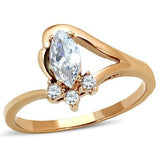 TK1590 - Stainless Steel Ring IP Rose Gold(Ion Plating) Women AAA Grade CZ Clear