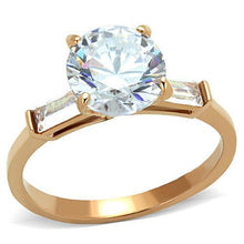 TK1595 - Stainless Steel Ring IP Rose Gold(Ion Plating) Women AAA Grade CZ Clear