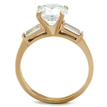 TK1595 - Stainless Steel Ring IP Rose Gold(Ion Plating) Women AAA Grade CZ Clear