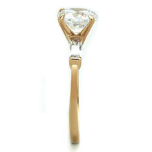 TK1595 - Stainless Steel Ring IP Rose Gold(Ion Plating) Women AAA Grade CZ Clear