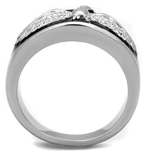 TK1597 - Stainless Steel Ring High polished (no plating) Men Epoxy Jet