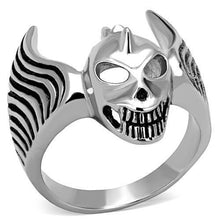 TK1599 - Stainless Steel Ring High polished (no plating) Men Epoxy Jet