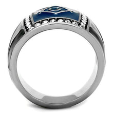 TK1612 - Stainless Steel Ring High polished (no plating) Men Top Grade Crystal Clear