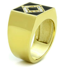 TK1613 - Stainless Steel Ring IP Gold(Ion Plating) Men Top Grade Crystal Clear