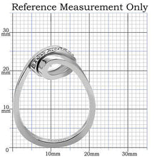 TK161 - Stainless Steel Ring High polished (no plating) Women Top Grade Crystal Clear