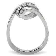 TK161 - Stainless Steel Ring High polished (no plating) Women Top Grade Crystal Clear