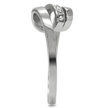 TK161 - Stainless Steel Ring High polished (no plating) Women Top Grade Crystal Clear