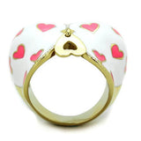 TK1622 - Stainless Steel Ring IP Gold(Ion Plating) Women Epoxy Multi Color
