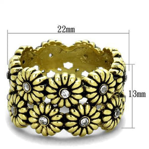 TK1626 - Stainless Steel Ring IP Gold(Ion Plating) Women AAA Grade CZ Clear