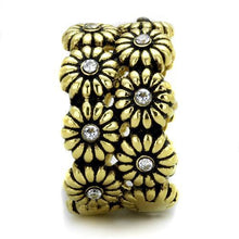 TK1626 - Stainless Steel Ring IP Gold(Ion Plating) Women AAA Grade CZ Clear