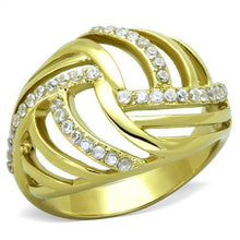 TK1627 - Stainless Steel Ring IP Gold(Ion Plating) Women AAA Grade CZ Clear