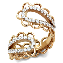 TK1633 - Stainless Steel Ring IP Rose Gold(Ion Plating) Women AAA Grade CZ Clear