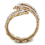 TK1633 - Stainless Steel Ring IP Rose Gold(Ion Plating) Women AAA Grade CZ Clear