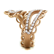 TK1633 - Stainless Steel Ring IP Rose Gold(Ion Plating) Women AAA Grade CZ Clear