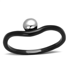 TK1645 - Stainless Steel Ring Two-Tone IP Black Women No Stone No Stone