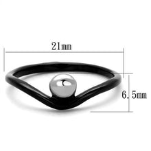 TK1645 - Stainless Steel Ring Two-Tone IP Black Women No Stone No Stone