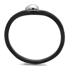 TK1645 - Stainless Steel Ring Two-Tone IP Black Women No Stone No Stone