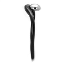 TK1645 - Stainless Steel Ring Two-Tone IP Black Women No Stone No Stone