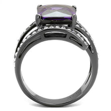 TK1665LJ - Stainless Steel Ring IP Light Black  (IP Gun) Women AAA Grade CZ Amethyst