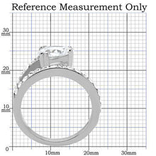 TK166 - Stainless Steel Ring High polished (no plating) Women AAA Grade CZ Clear