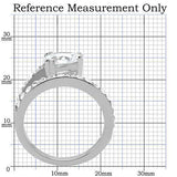 TK166 - Stainless Steel Ring High polished (no plating) Women AAA Grade CZ Clear