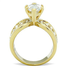 TK1672 - Stainless Steel Ring IP Gold(Ion Plating) Women AAA Grade CZ Clear