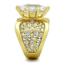 TK1672 - Stainless Steel Ring IP Gold(Ion Plating) Women AAA Grade CZ Clear