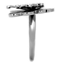 TK1676 - Stainless Steel Ring High polished (no plating) Women Top Grade Crystal Clear