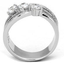 TK1683 - Stainless Steel Ring High polished (no plating) Women AAA Grade CZ Clear