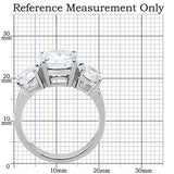 TK168 - Stainless Steel Ring High polished (no plating) Women AAA Grade CZ Clear