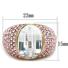 TK1692 - Stainless Steel Ring IP Rose Gold(Ion Plating) Women AAA Grade CZ Clear