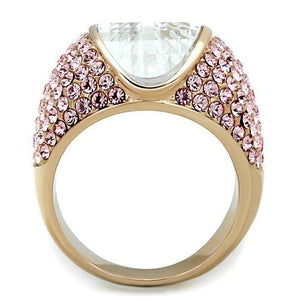 TK1692 - Stainless Steel Ring IP Rose Gold(Ion Plating) Women AAA Grade CZ Clear