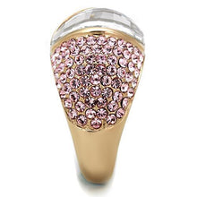 TK1692 - Stainless Steel Ring IP Rose Gold(Ion Plating) Women AAA Grade CZ Clear