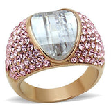 TK1692 - Stainless Steel Ring IP Rose Gold(Ion Plating) Women AAA Grade CZ Clear