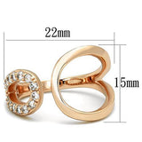 TK1694 - Stainless Steel Ring IP Rose Gold(Ion Plating) Women AAA Grade CZ Clear
