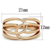 TK1696 - Stainless Steel Ring IP Rose Gold(Ion Plating) Women No Stone No Stone