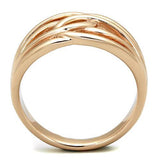 TK1696 - Stainless Steel Ring IP Rose Gold(Ion Plating) Women No Stone No Stone