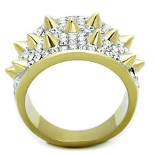 TK1697 - Stainless Steel Ring Two-Tone IP Gold (Ion Plating) Women Top Grade Crystal Clear