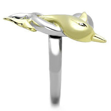 TK1698 - Stainless Steel Ring Two-Tone IP Gold (Ion Plating) Women Top Grade Crystal Clear