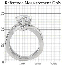TK169 - Stainless Steel Ring High polished (no plating) Women AAA Grade CZ Clear