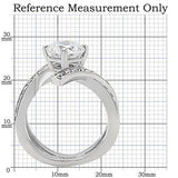 TK169 - Stainless Steel Ring High polished (no plating) Women AAA Grade CZ Clear