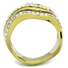 TK1700 - Stainless Steel Ring IP Gold(Ion Plating) Women Top Grade Crystal Clear