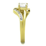 TK1702 - Stainless Steel Ring Two-Tone IP Gold (Ion Plating) Women AAA Grade CZ Clear