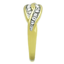 TK1704 - Stainless Steel Ring Two-Tone IP Gold (Ion Plating) Women Top Grade Crystal Clear