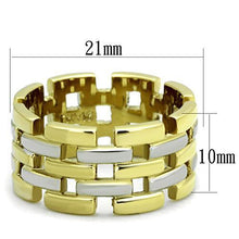 TK1705 - Stainless Steel Ring Two-Tone IP Gold (Ion Plating) Women No Stone No Stone