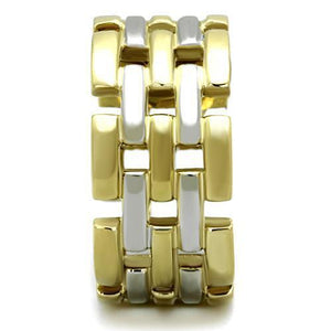 TK1705 - Stainless Steel Ring Two-Tone IP Gold (Ion Plating) Women No Stone No Stone