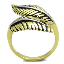 TK1707 - Stainless Steel Ring Two-Tone IP Gold (Ion Plating) Women Epoxy Jet